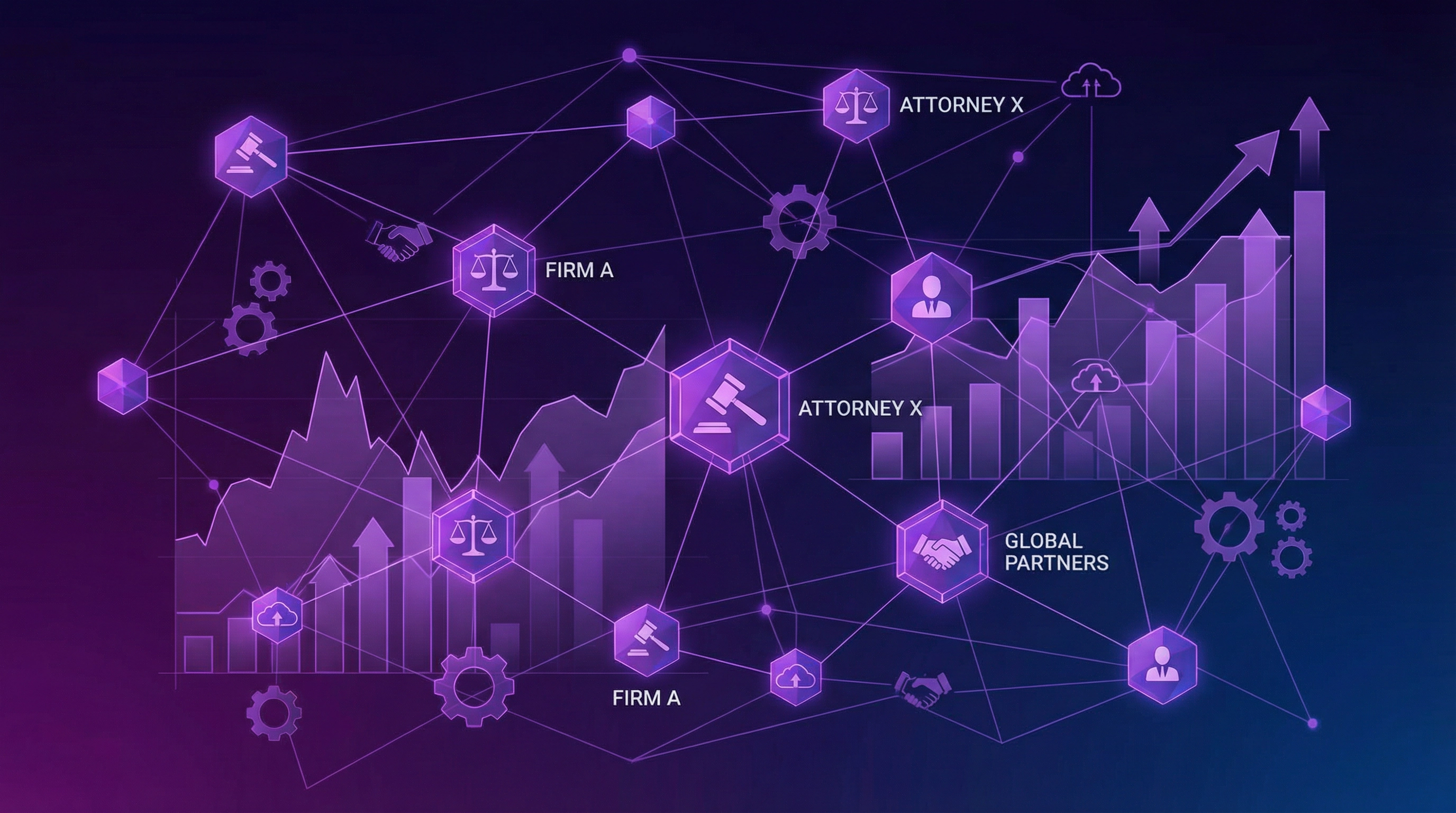 Attorney partner network visualization